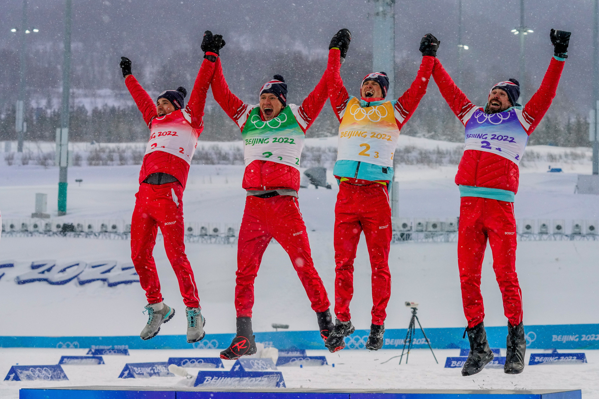 The ROC triumphed in the men's 4x10km cross-country skiing relay event ©Getty Images