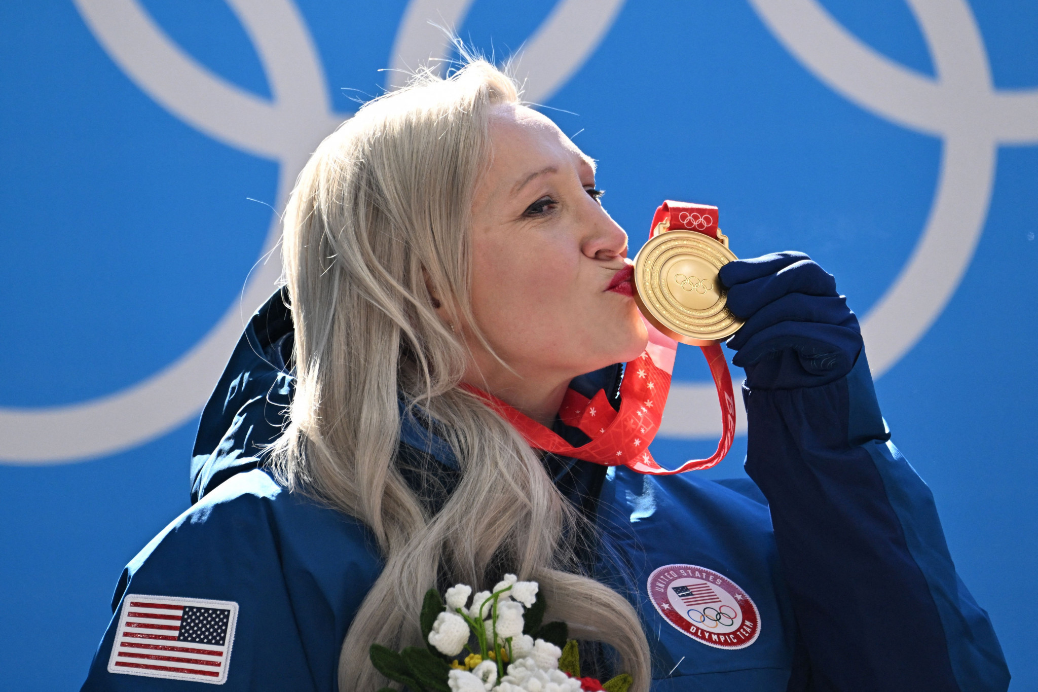 Kaillie Humphries won gold for the United States in monobob today ©Getty Images