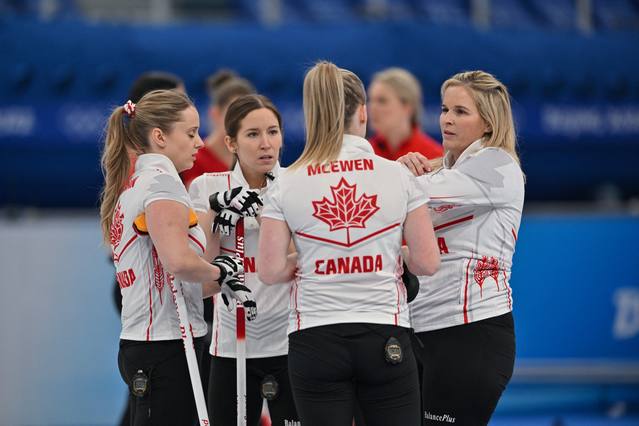 Canada's women's curlers won two round-robin matches at the National Aquatics Centre today ©Getty Images 