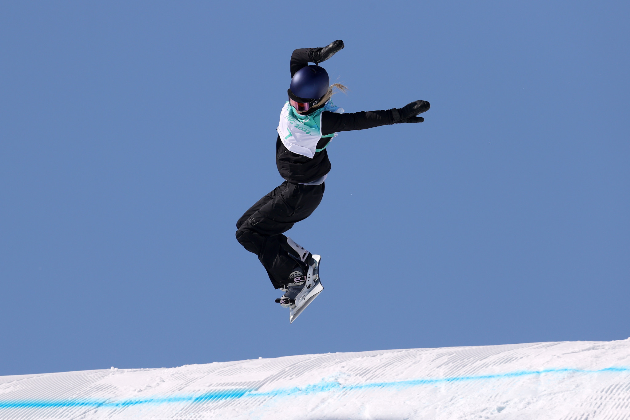 Austria's Anna Gasser landed a cab double cork 1260 melon to successfully defend her women's snowboard Big Air title ©Getty Images