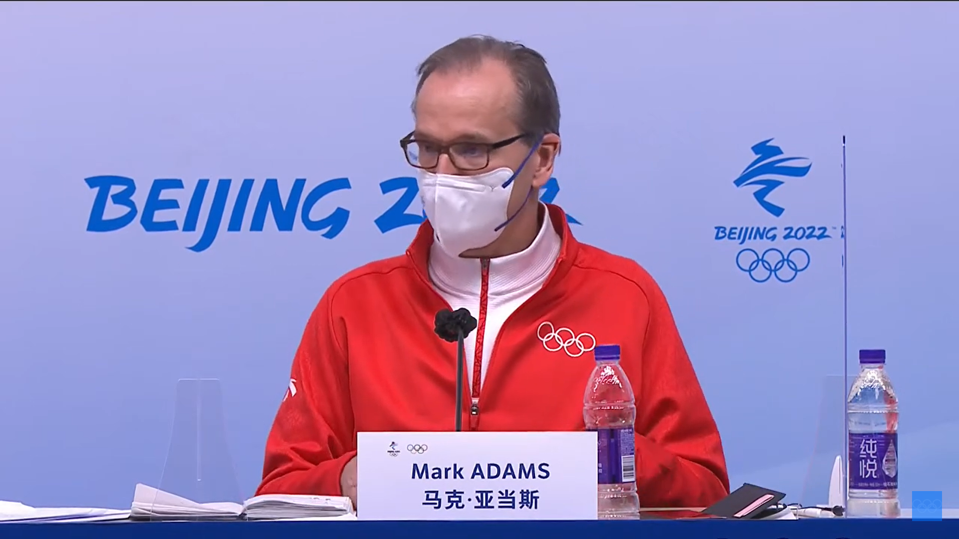 IOC spokesperson Mark Adams said the two cases were not similar in today's press briefing at the Beijing 2022 Winter Olympics ©Getty Images