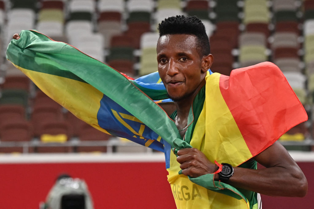 Ethiopia's Olympic 10,000m champion Selemon Barega will run over 3,000m in Liévin tomorrow ©Getty Images