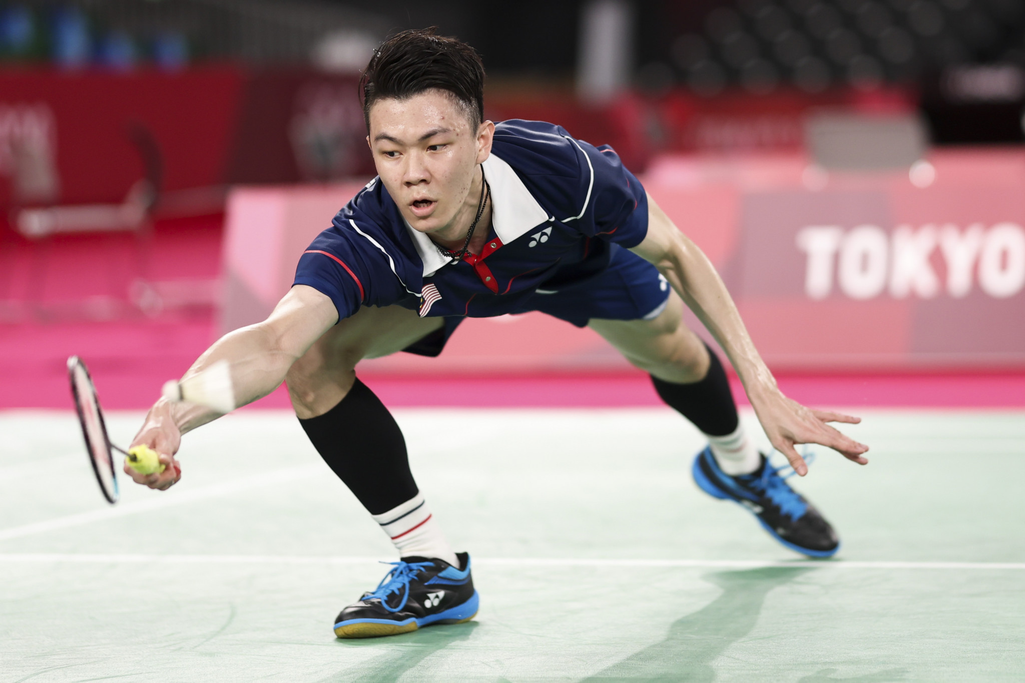 Malaysia's Lee Zii Jia beat world champion Loh Kean Yew at the Badminton Asia Team Championships today ©Getty Images