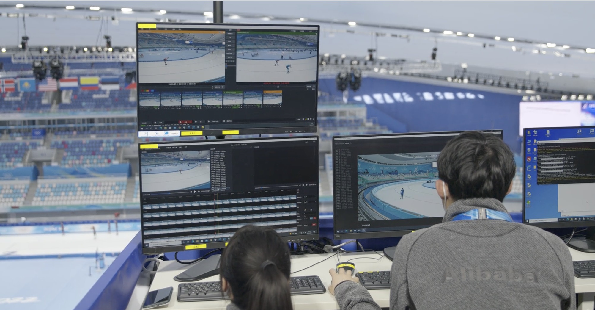 Technicians in the venue can generate three dimensional replays in seconds ©Alibaba