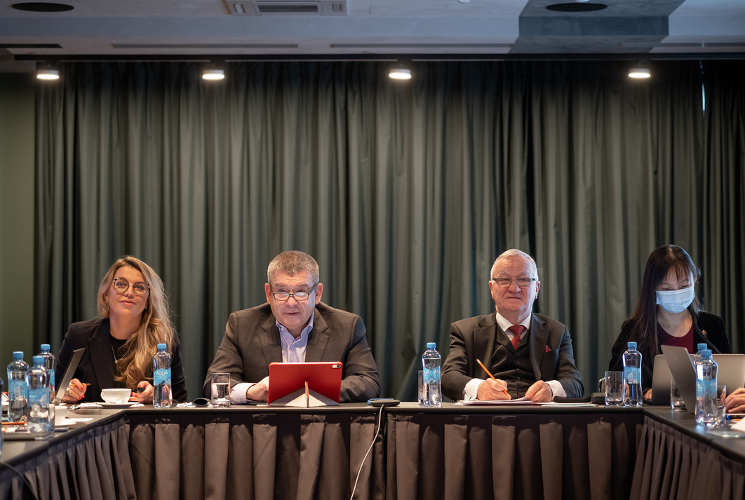 FISU vice-president Marian Dymalski, second right, believes preparations are 