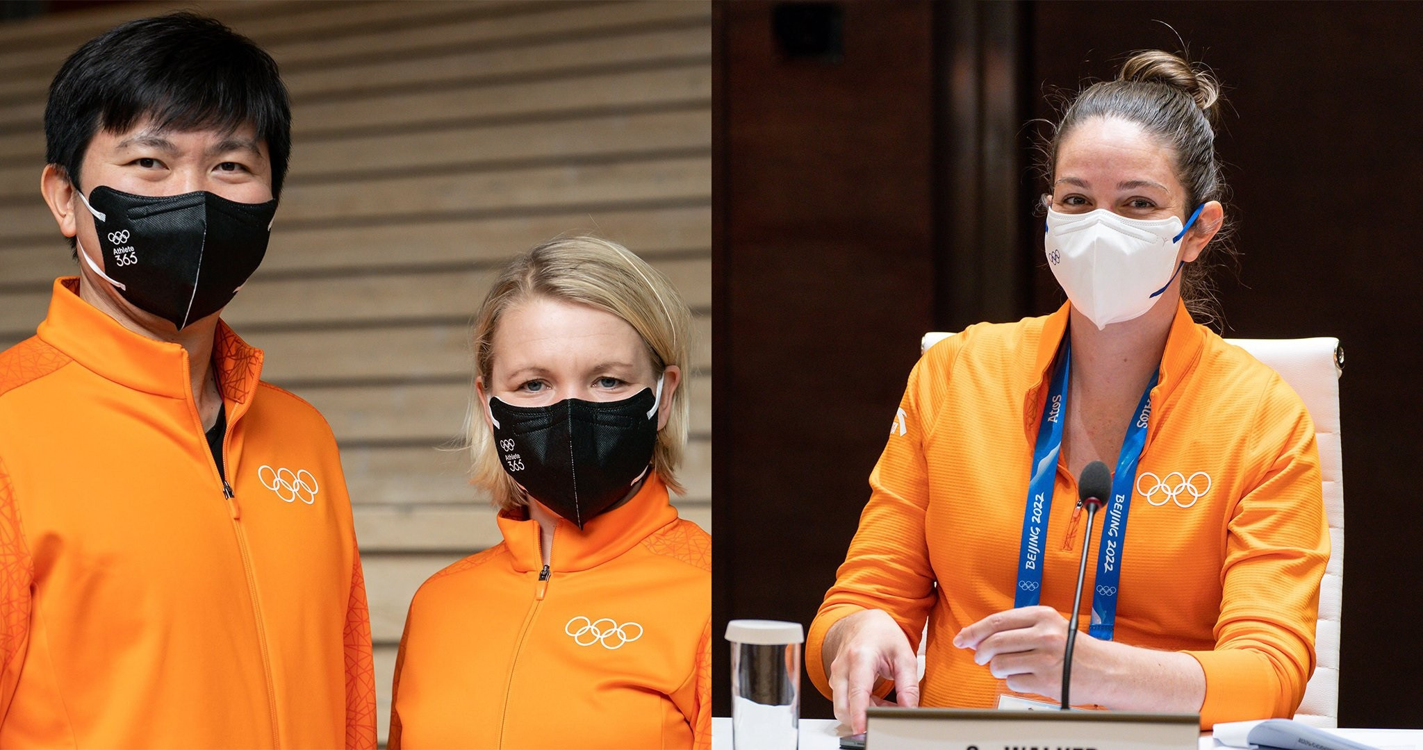 Emma Terho, centre, will continue to lead the IOC Athletes' Commission with Ryu Seung-min, left, and Sarah Walker acting as vice chairs ©IOC