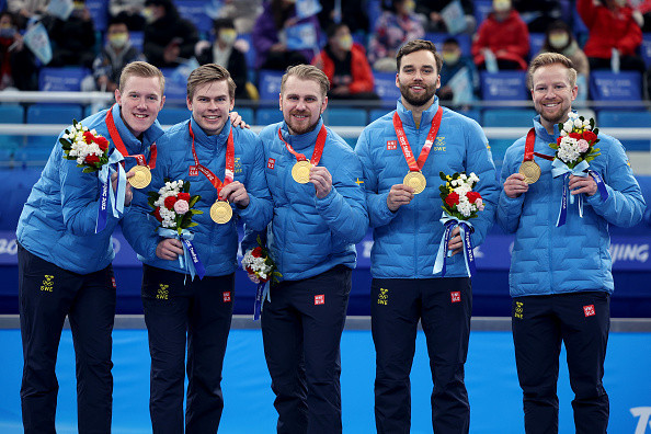 Niklas Edin's rink won Sweden its first men's curling Olympic gold medal ©Getty Images