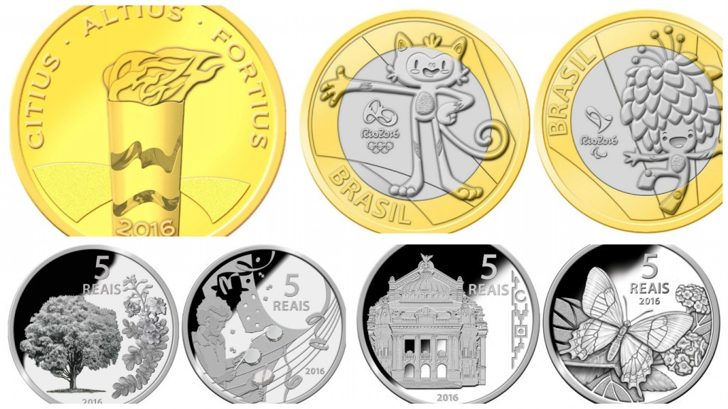 Olympic mascots Vinicius and Tom featured on the $R1 coins launched today ©Rio 2016