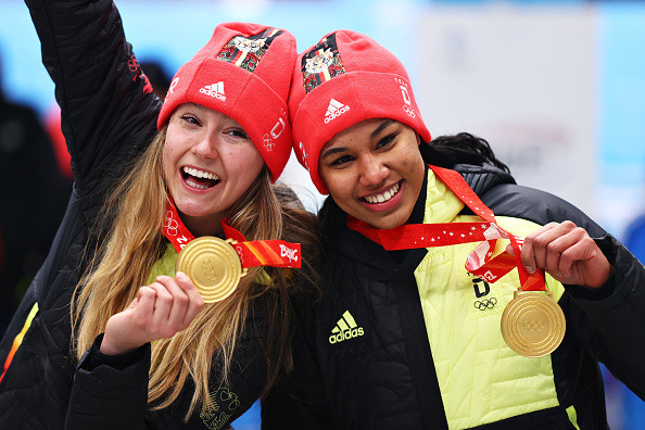 Laura Nolte and Deborah Levi won the two-woman bobsleigh gold tonight ©Getty Images