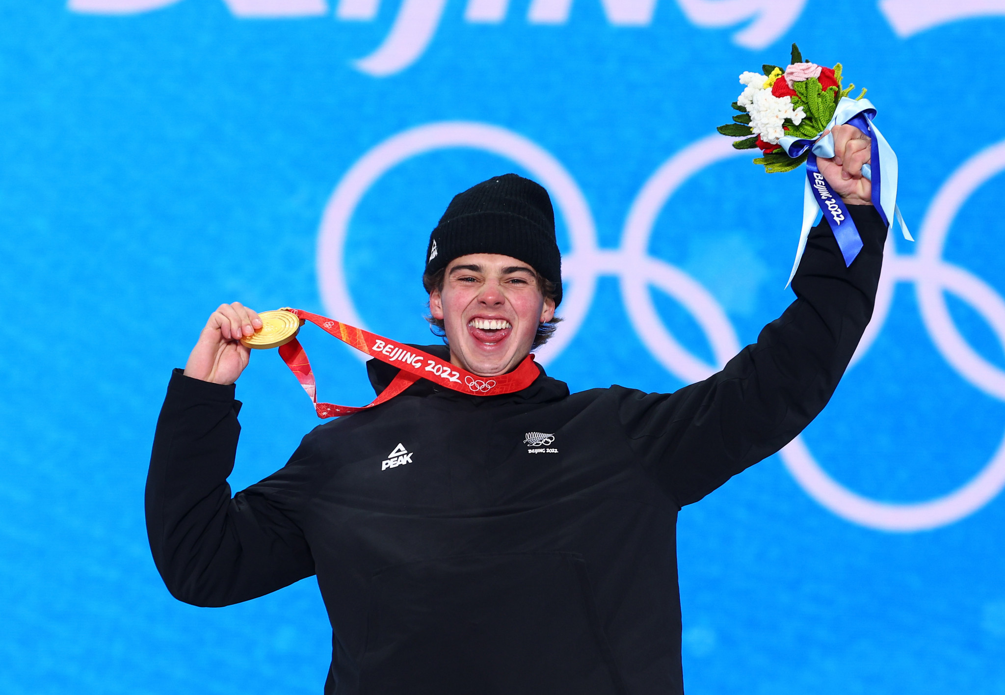Ski halfpipe Olympic gold medallist Nico Porteous will carry New Zealand's flag at the Closing Ceremony of Beijing 2022 tonight ©Getty Images