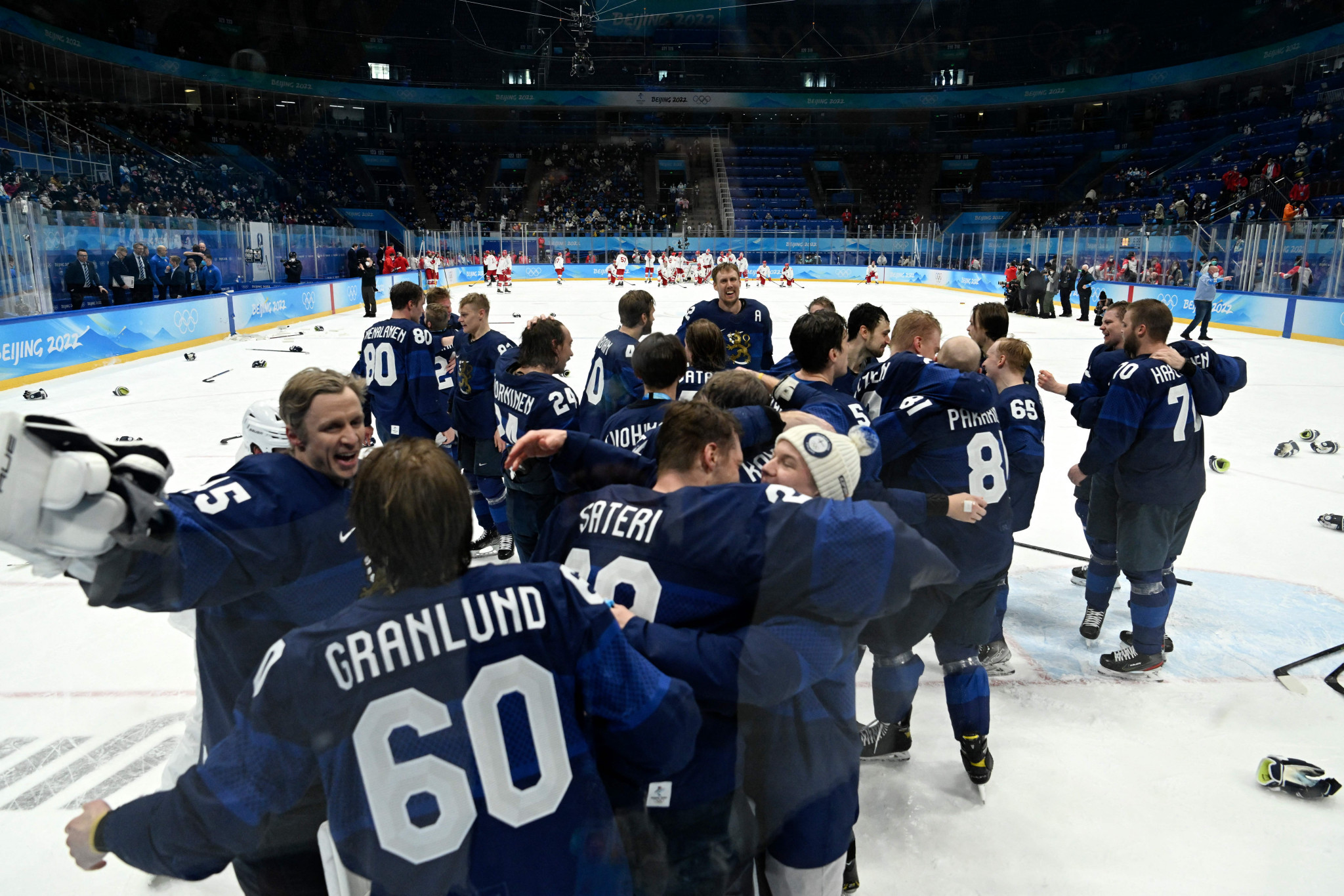 Finland defeated ROC 2-1 in the men's ice hockey final ©Getty Images
