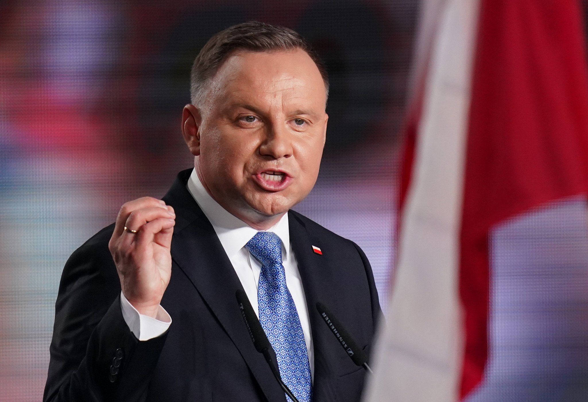 Polish President Andrzej Duda is a firm believer that Russia and Belarus should not be allowed to compete at Paris 2024 ©Getty Images