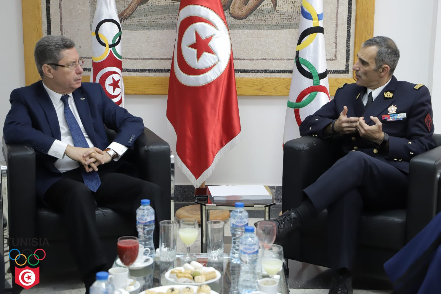 Piccirillo and Boussayene meet to discuss CISM and Tunisian NOC cooperation