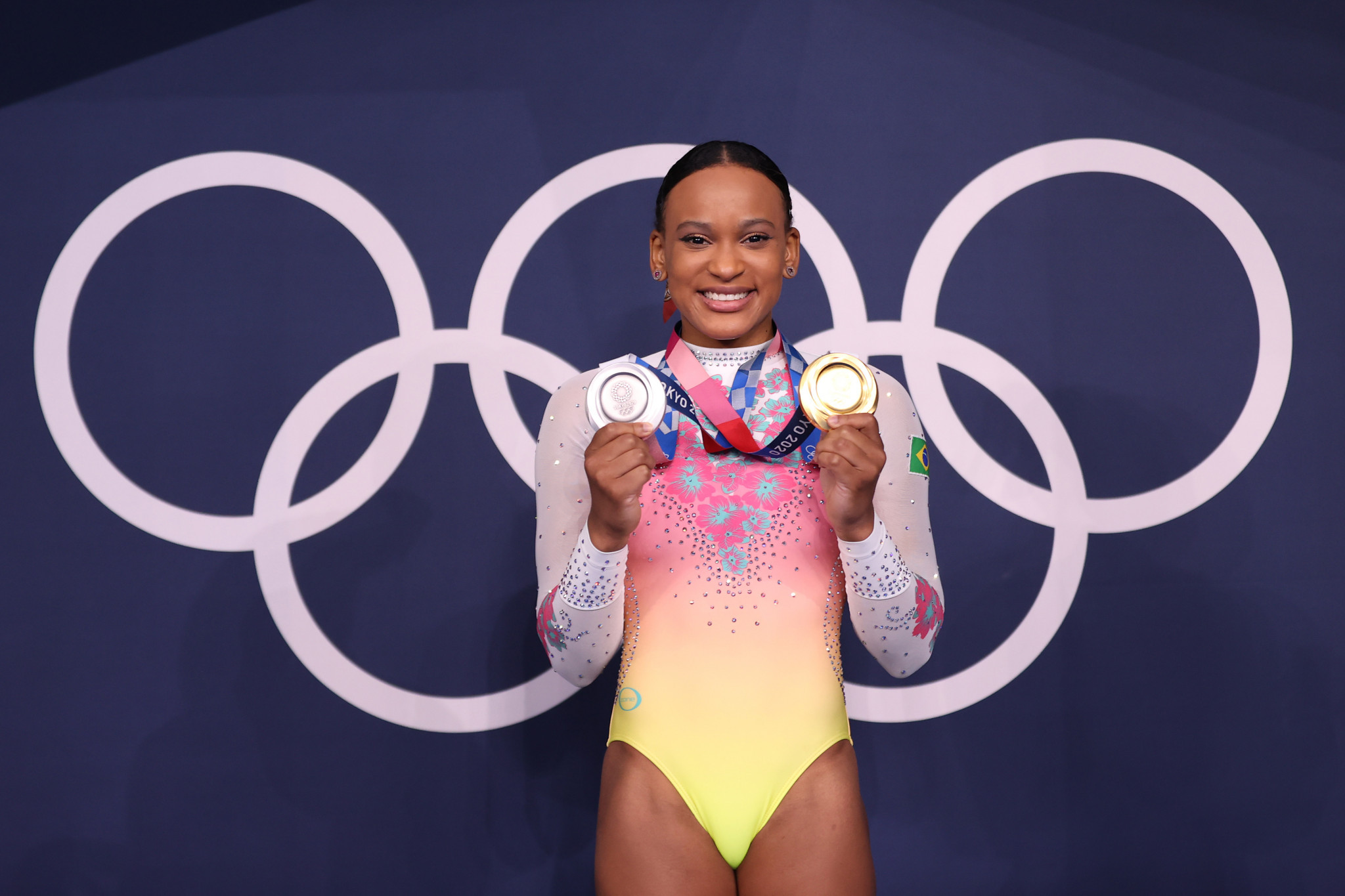 Rebeca Andrade won silver and gold at Tokyo 2020 ©Getty Images