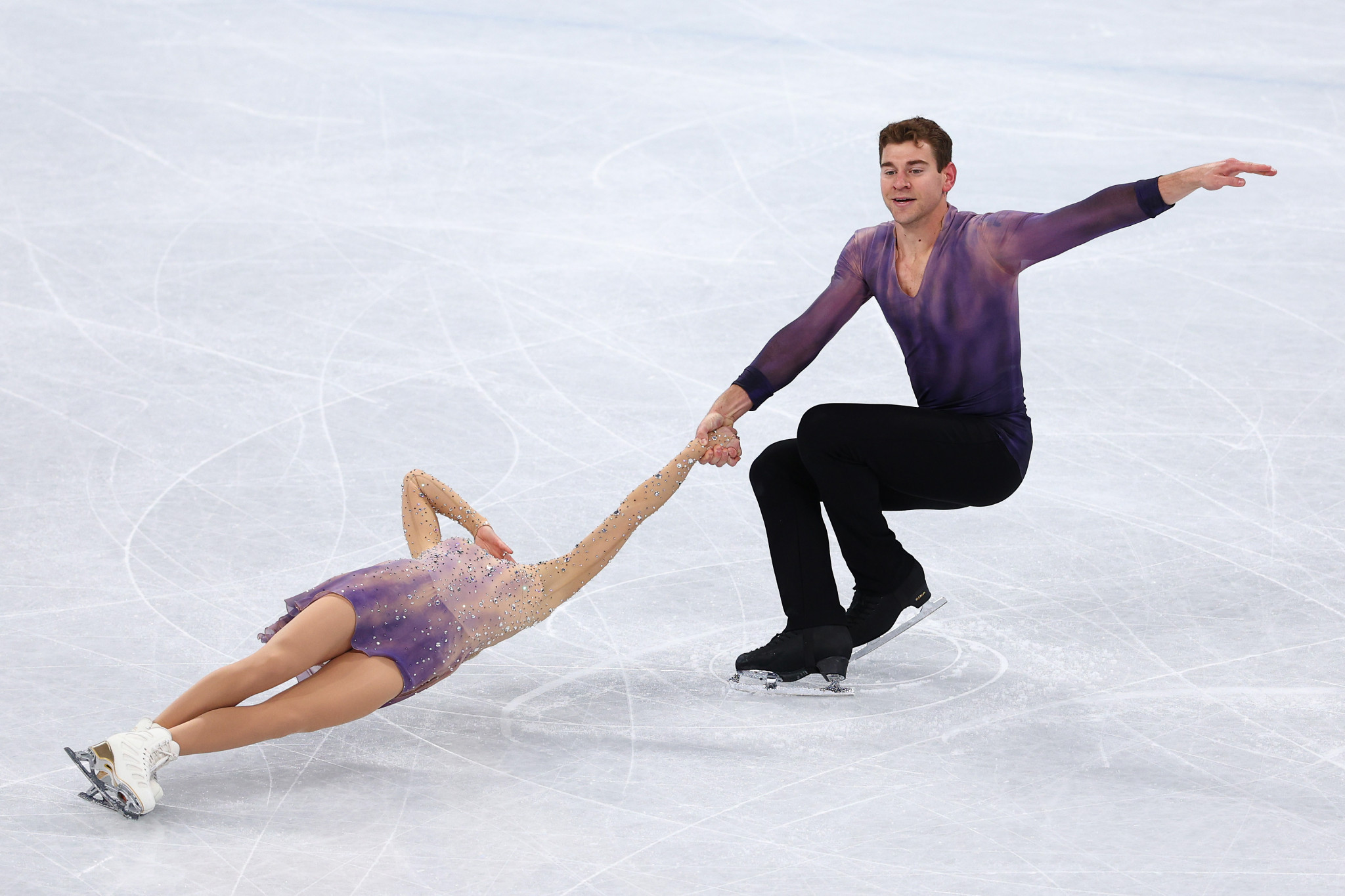 Pairs skaters Alexa Knierim and Brandon Frazier are facing legal action over their choice of music © Getty Images