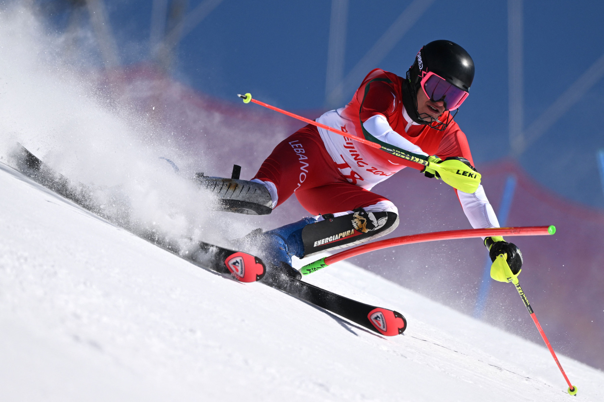 Cesar Arnouk of Lebanon competed in skiing at the Beijing 2022 Winter Olympics ©Getty Images