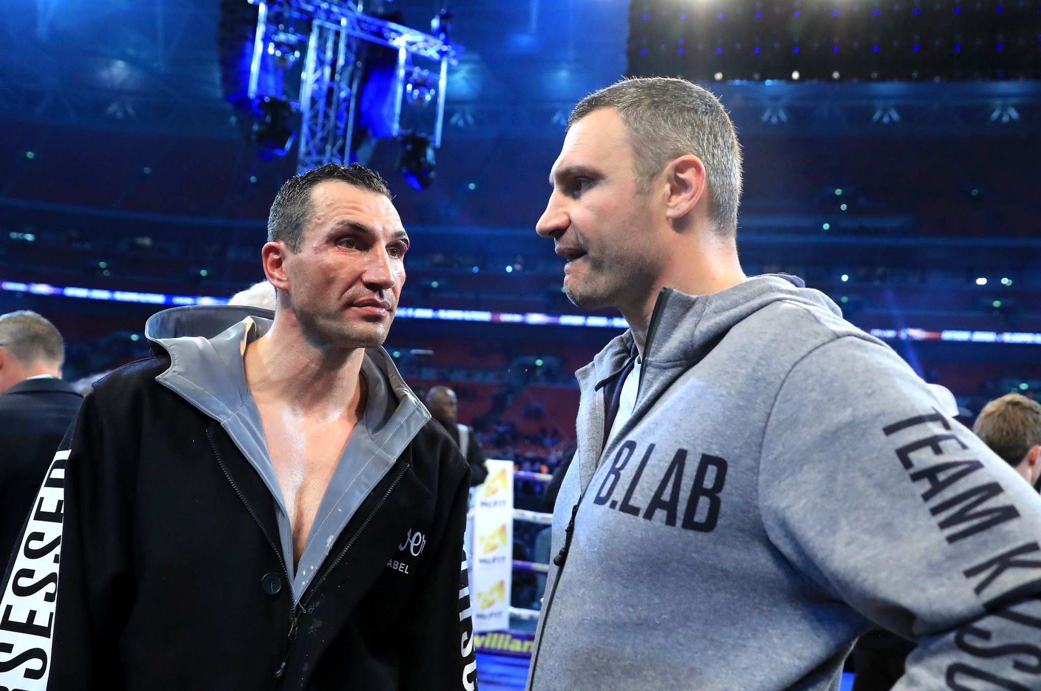 Wlaidmir Klitschko, left, and Vitali Klitschko, right, have voiced support for their country ©Getty Images