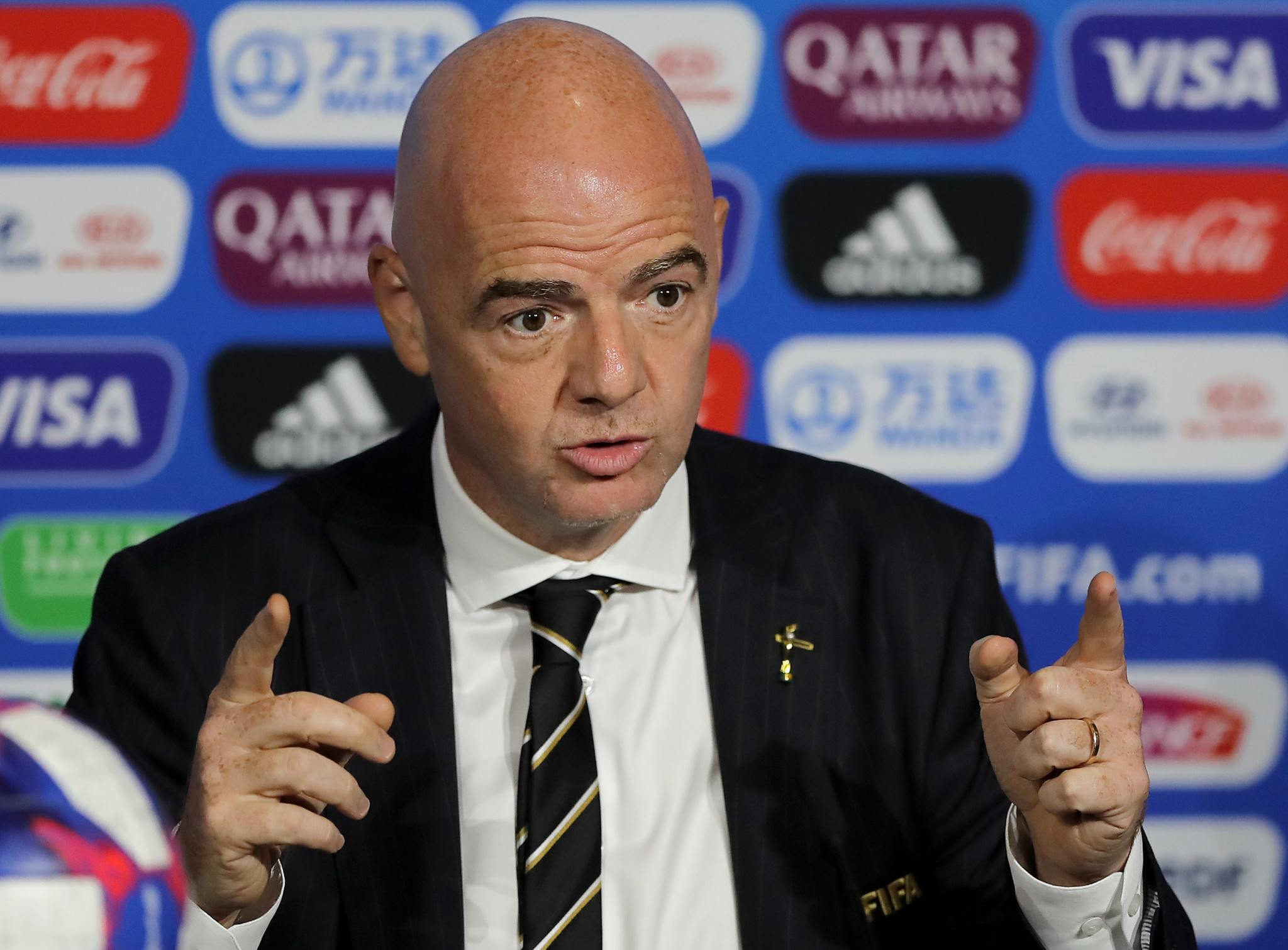 FIFA President Infantino says no decision made for 2022 World Cup qualifiers