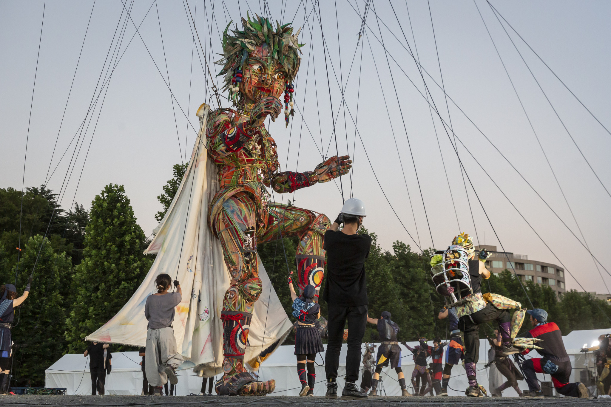 Moco, a giant puppet was part of the Tokyo Cultural Olympiad © Getty Images