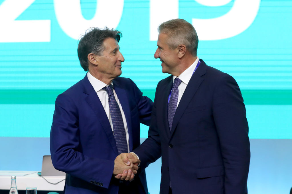 World Athletics President Sebastian Coe, left, has spoken to the federation's senior vice-president, Sergey Bubka, right, and offered full support in the wake of what a statement describes as the 