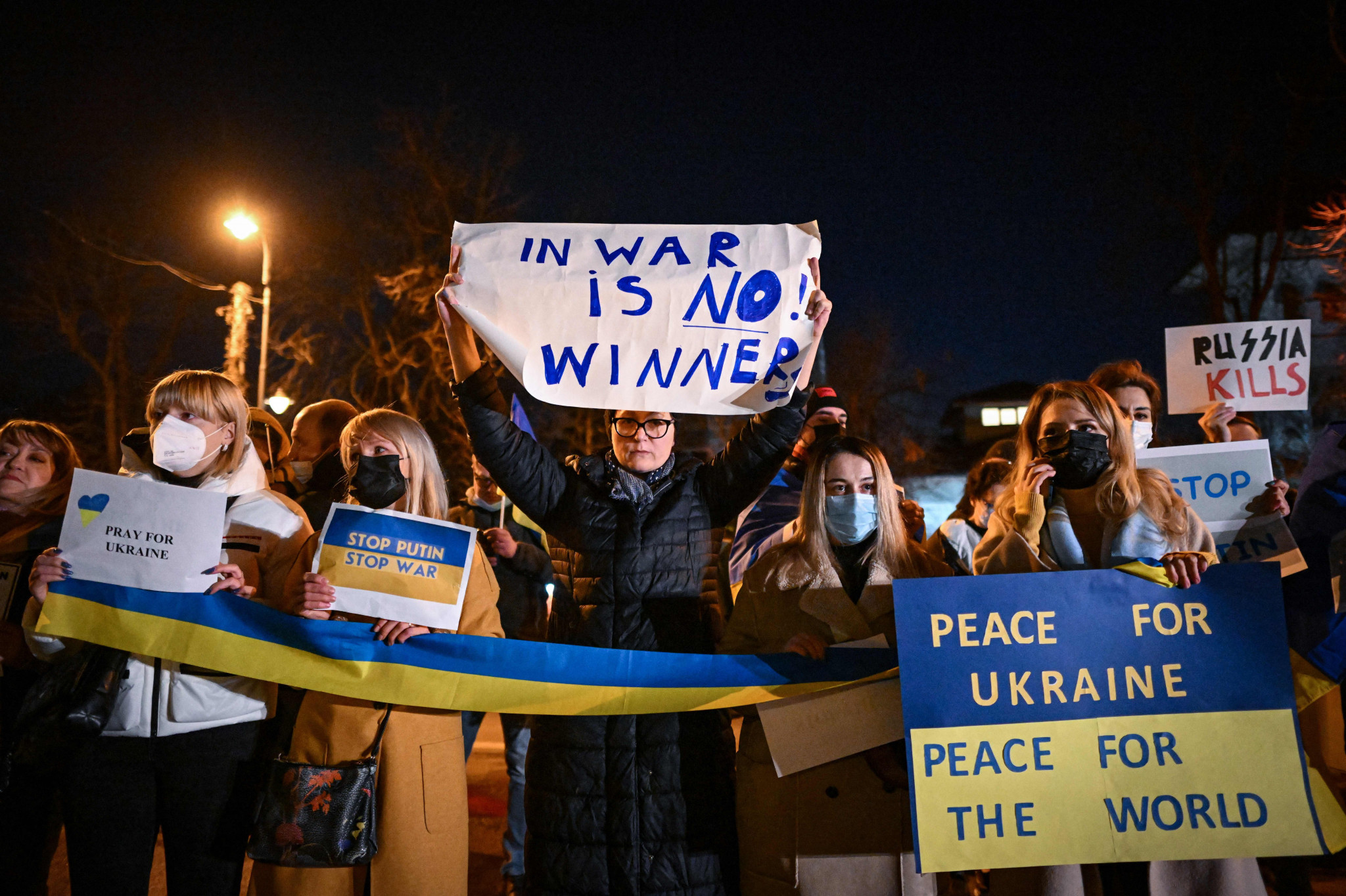 Russia's invasion of Ukraine has been met with protests in the West, and economic sanctions ©Getty Images