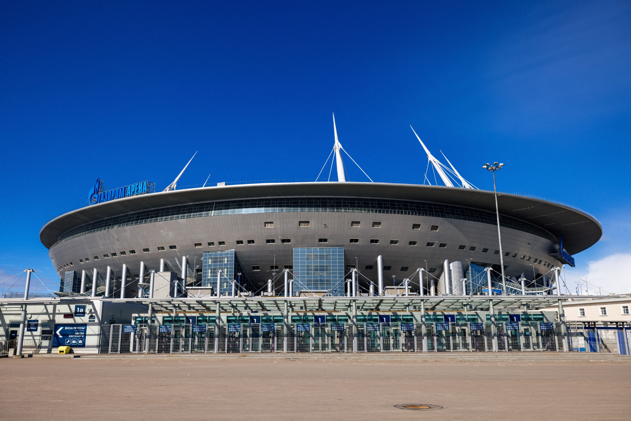 The Champions League final has been moved from Saint Petersburg's Gazprom Arena to France ©Getty Images