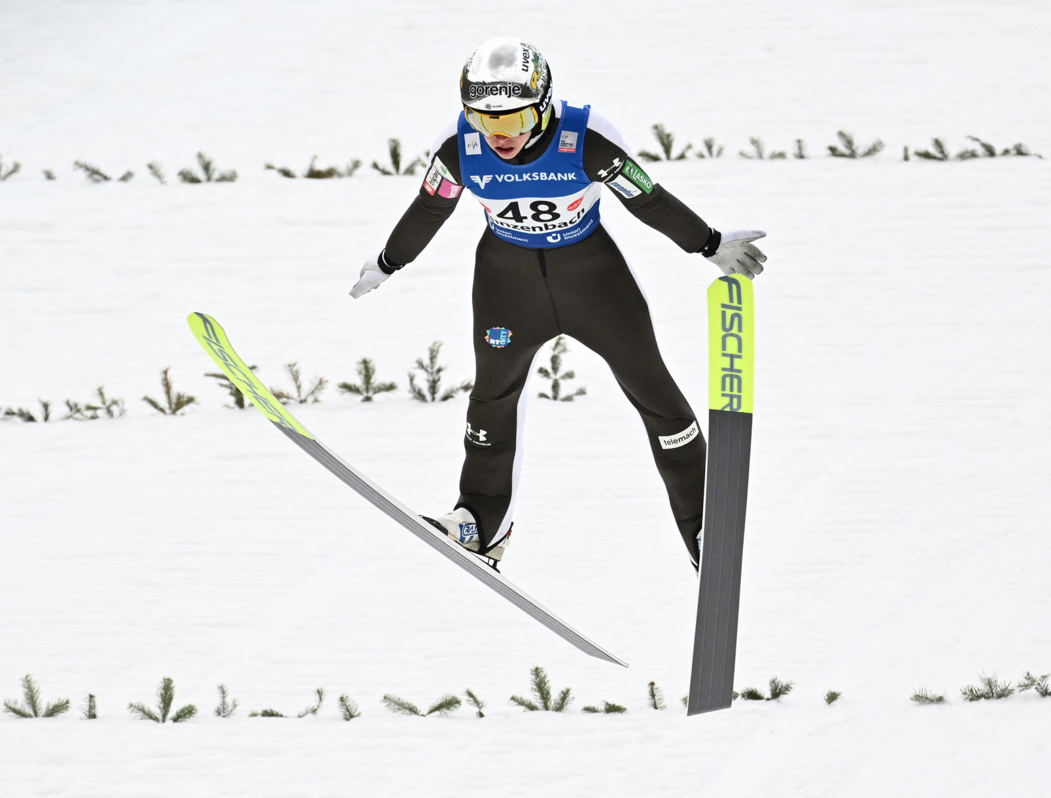 Ursa Bogataj of Slovenia claimed victory at the first of two individual Women's Ski Jumping World Cup competitions in Hinzenbach ©Getty Images