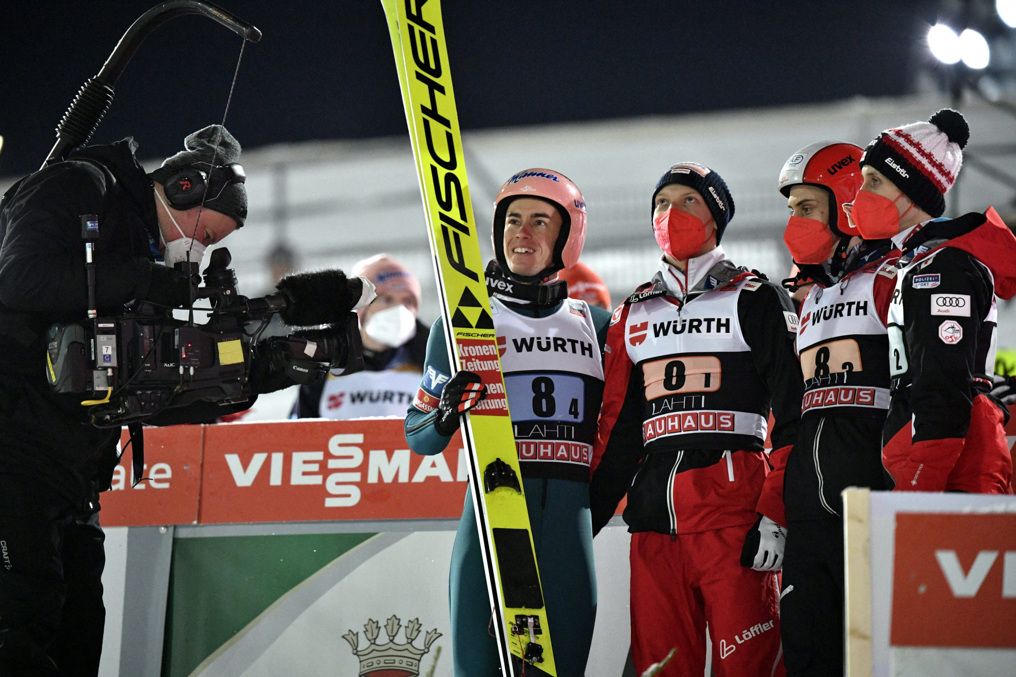 Austria triumphed in the men's team event at the FIS Ski Jumping World Cup in Lahti ©Getty Images