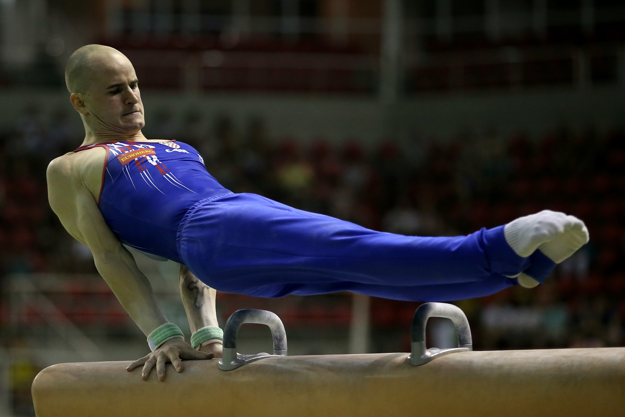 Croatia's Beijing 2008 Olympic silver medallist Filip Ude triumphed in the men's pommel horse final at the FIG Apparatus World Cup in Cottbus ©Getty Images