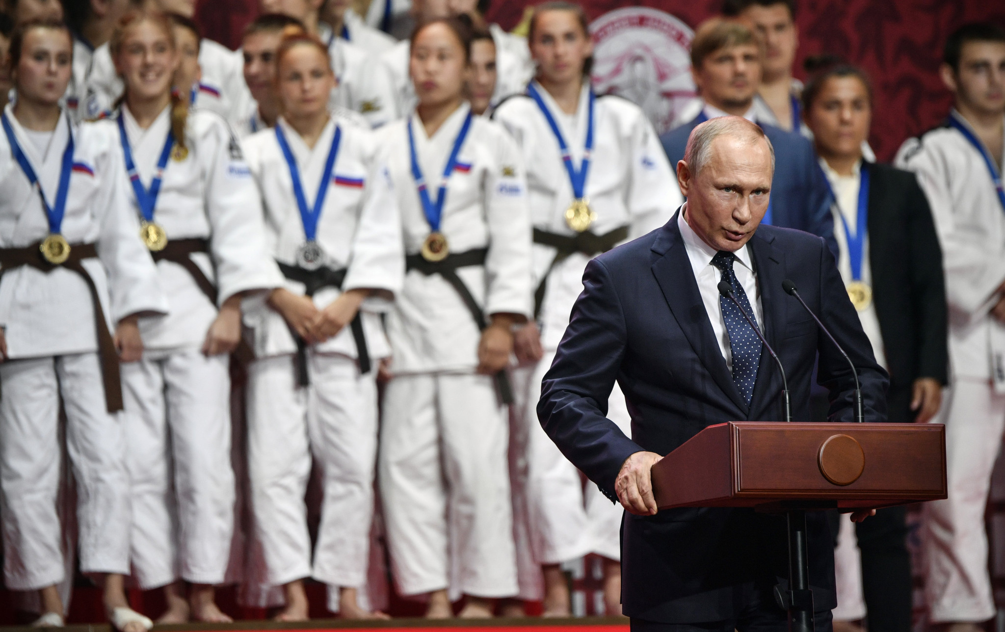 Vladimir Putin has been ostracised by the International Judo Federation and the global sporting community following Russia's attack on Ukraine ©Getty Images