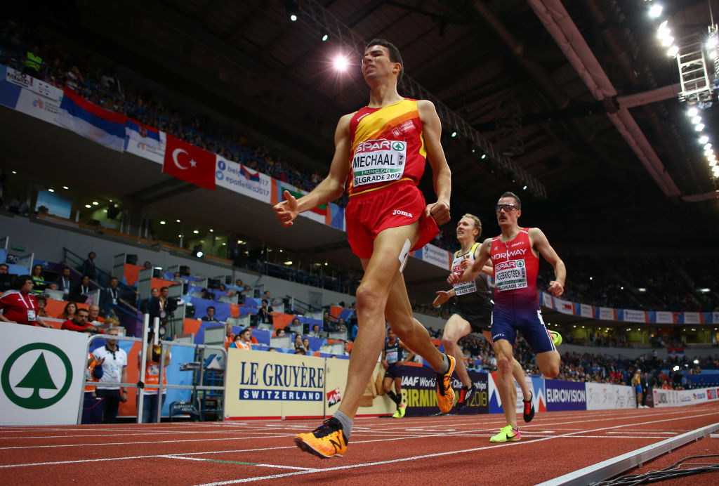 Spain's Adam Mechaal will be hoping to produce a home win over 3,000 metres at tomorrow's final World Athletics Indoor Tour Gold meeting of the season in Madrid ©Getty Images