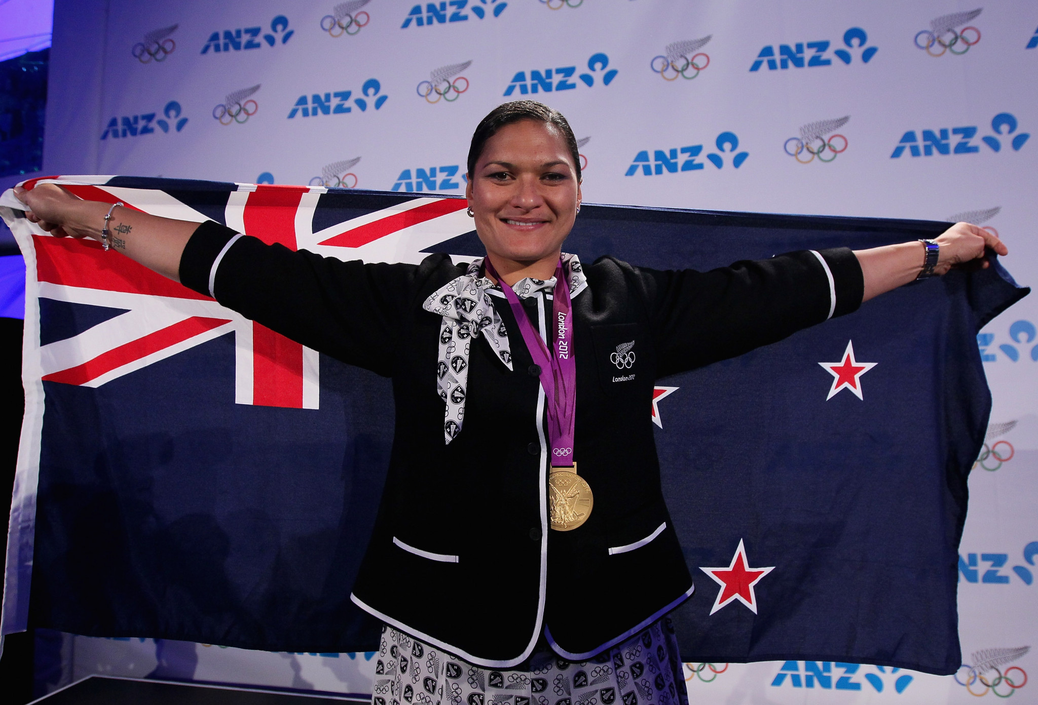 Dame Valerie Adams of New Zealand successfully defended her Olympic title at London 2012 during a 56-competition winning streak ©Getty Images