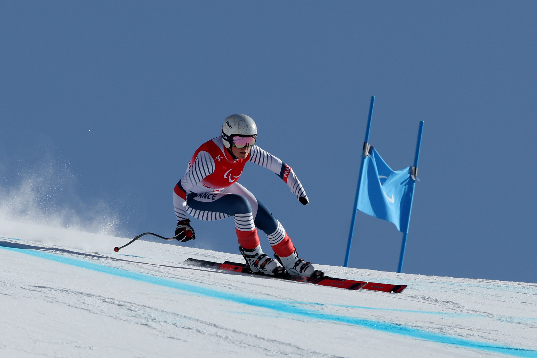 France's Marie Bochet will bid for a downhill hat-trick in the women's standing category ©Getty Images