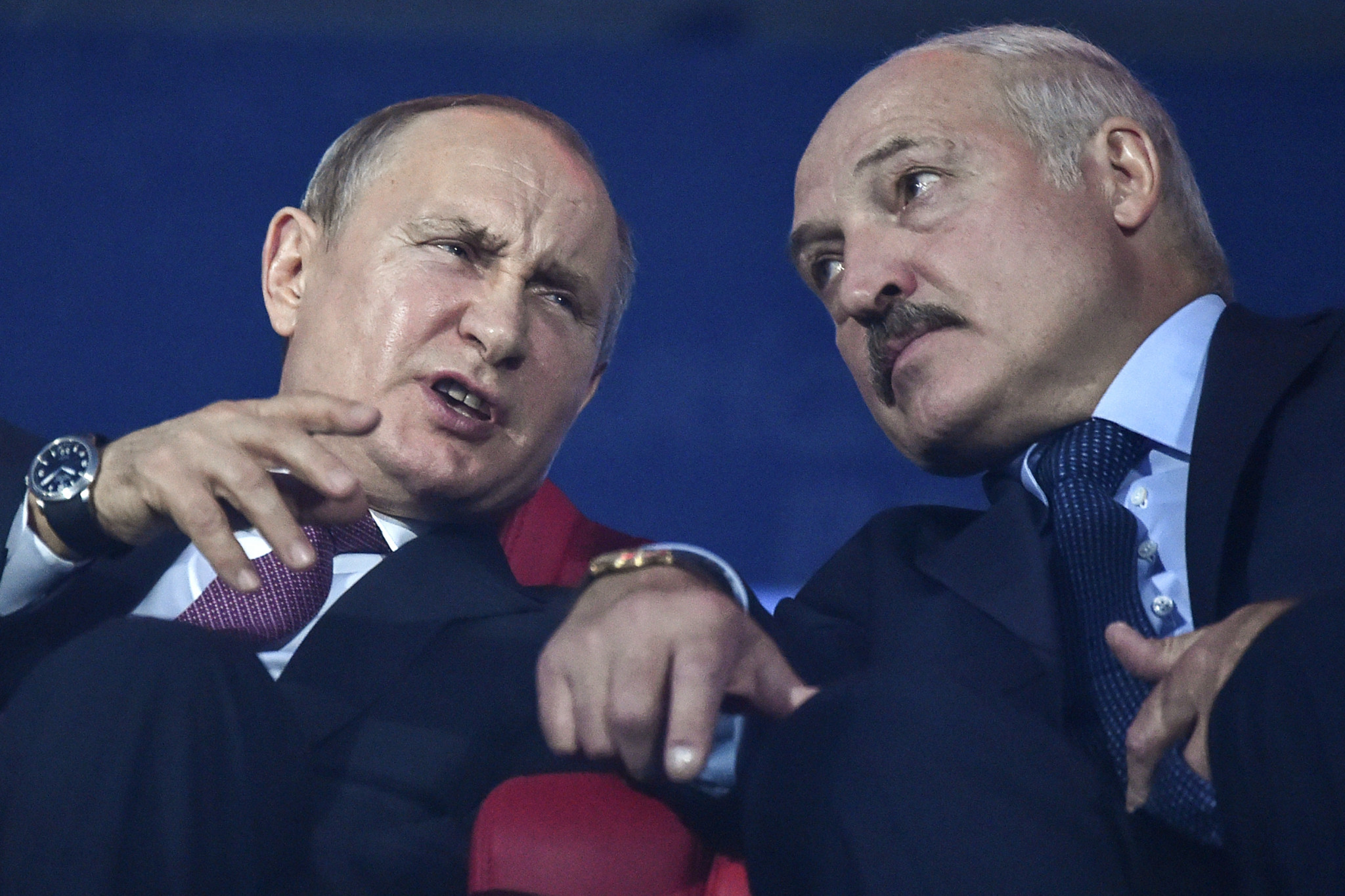 Belarus President Alexander Lukashenko, right, has helped his ally Russian President Vladimir Putin to invade Ukraine ©Getty Images