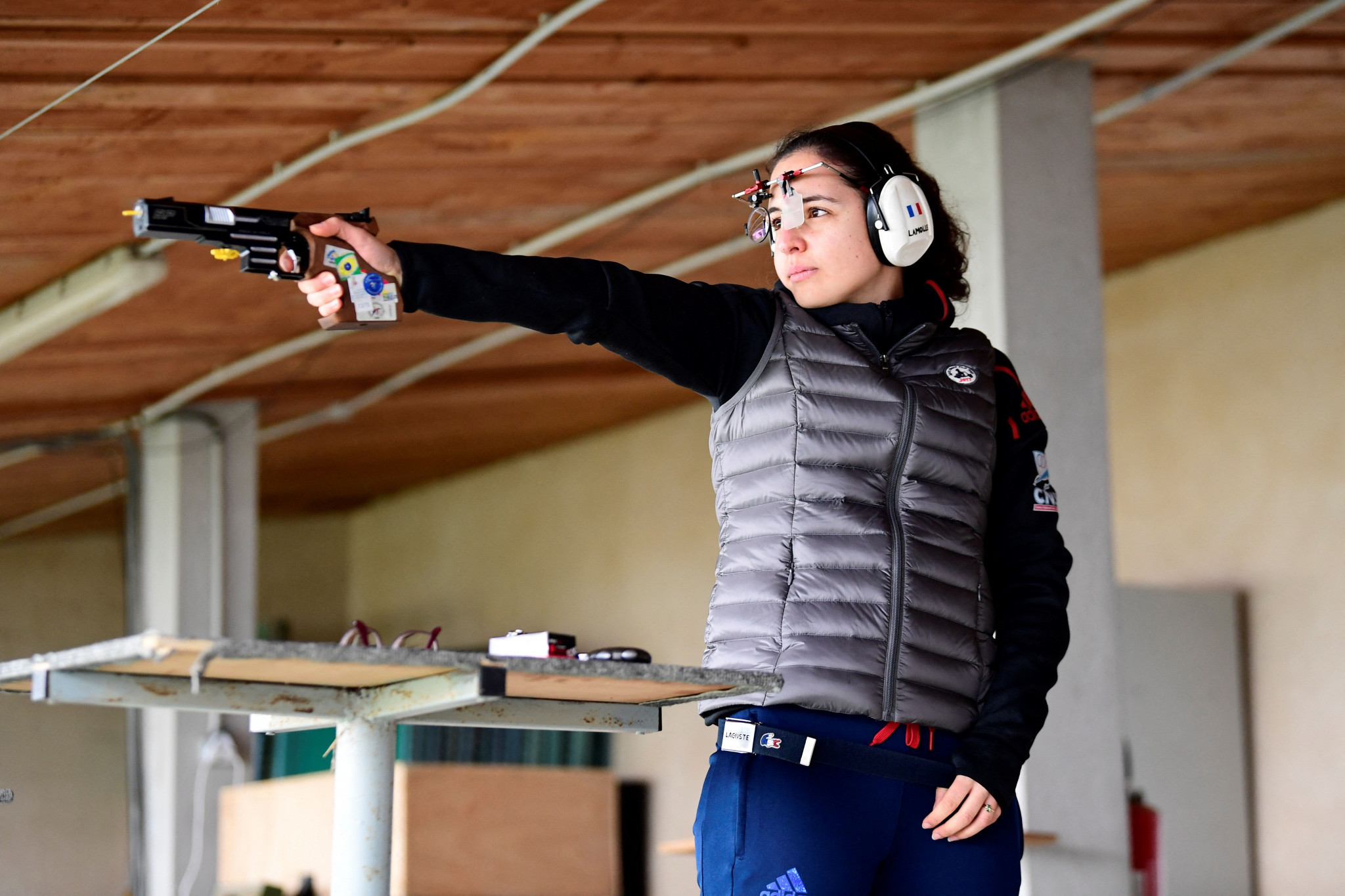 France's Mathilde Lamolle claimed gold in the women's 25m pistol tournament at the ISSF World Cup in Cairo ©Getty Images 