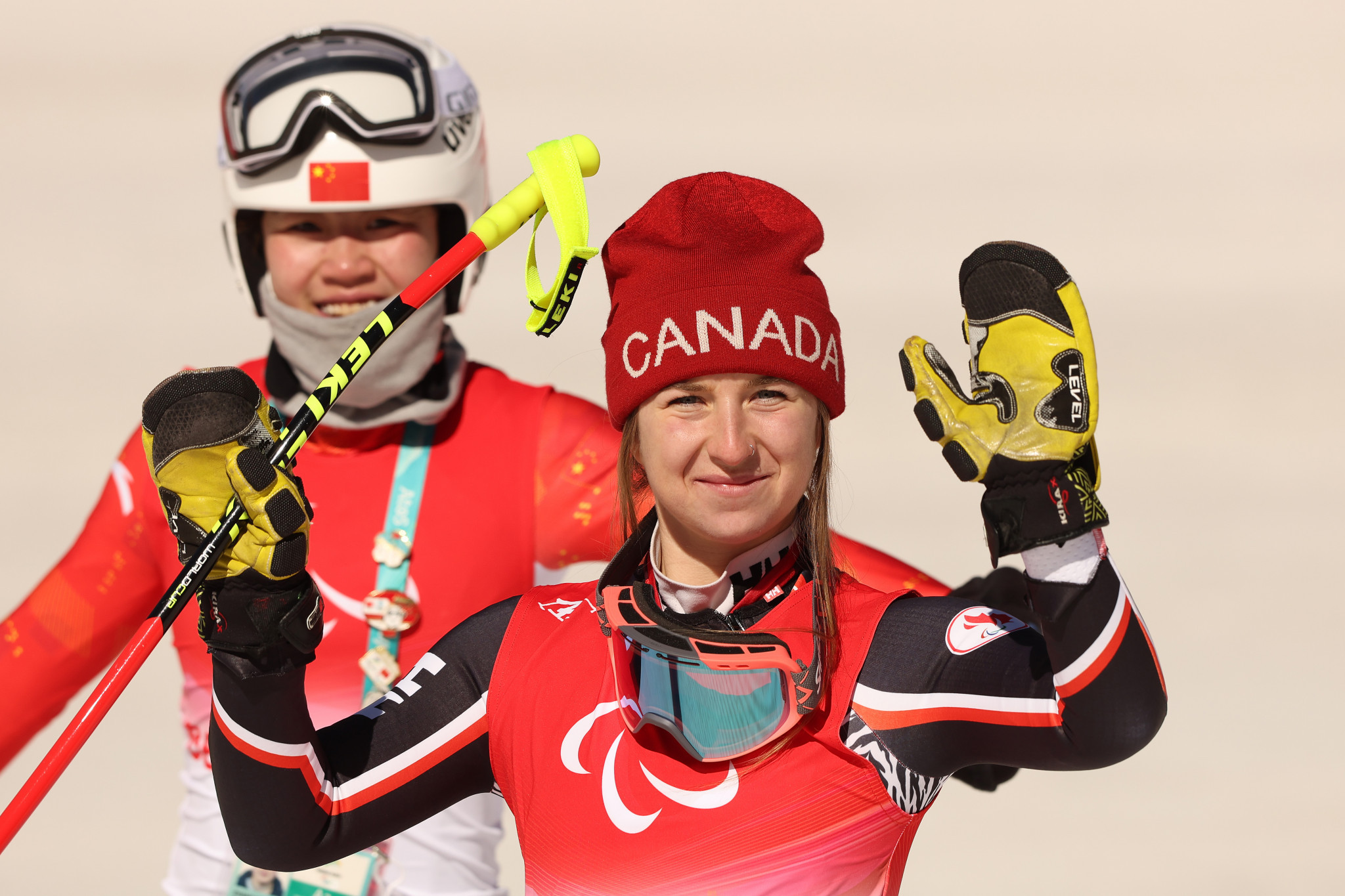 Canada's Mollie Jepsen triumphed in the women's standing downhill, with the competition thrown wide open after back-to-back champion Marie Bochet of France had her ski dislodged ©Getty Images