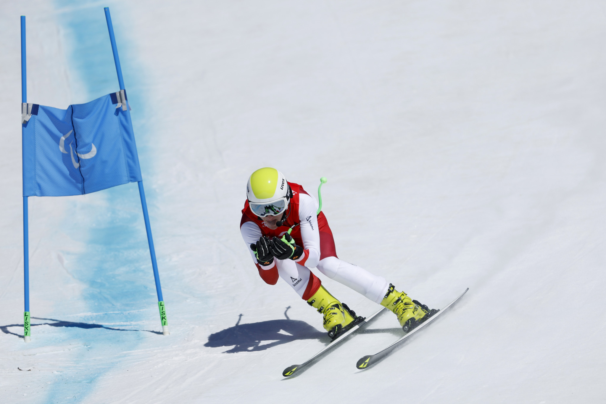 Austria's Johannes Aigner stunned the world and Paralympic champions to claim the men's vision impaired downhill title ©Getty Images
