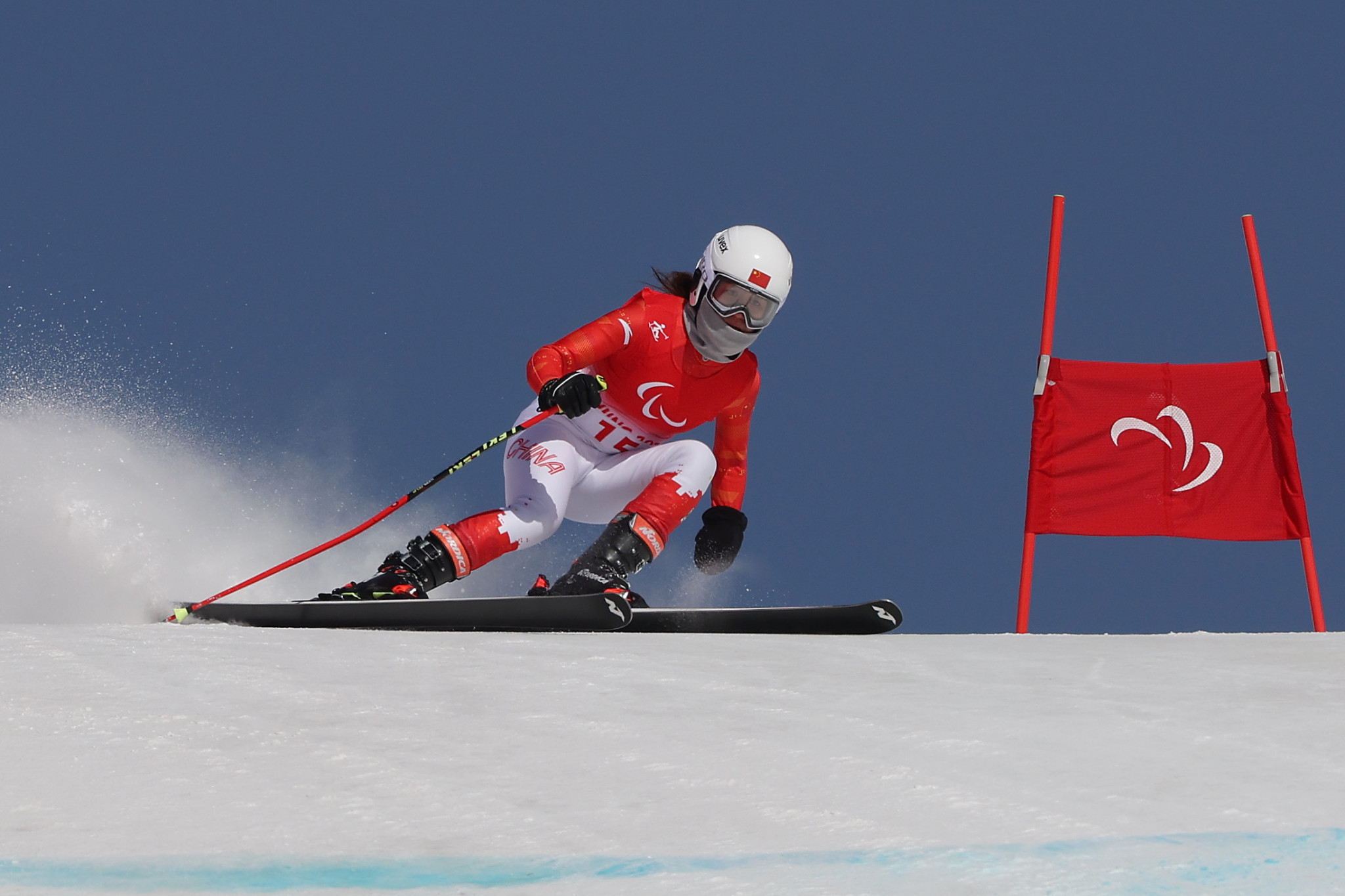 A sensational performance from Zhang Mengqiu earned China's first ever Para Alpine skiing gold medal at the Winter Paralympics ©Getty Images