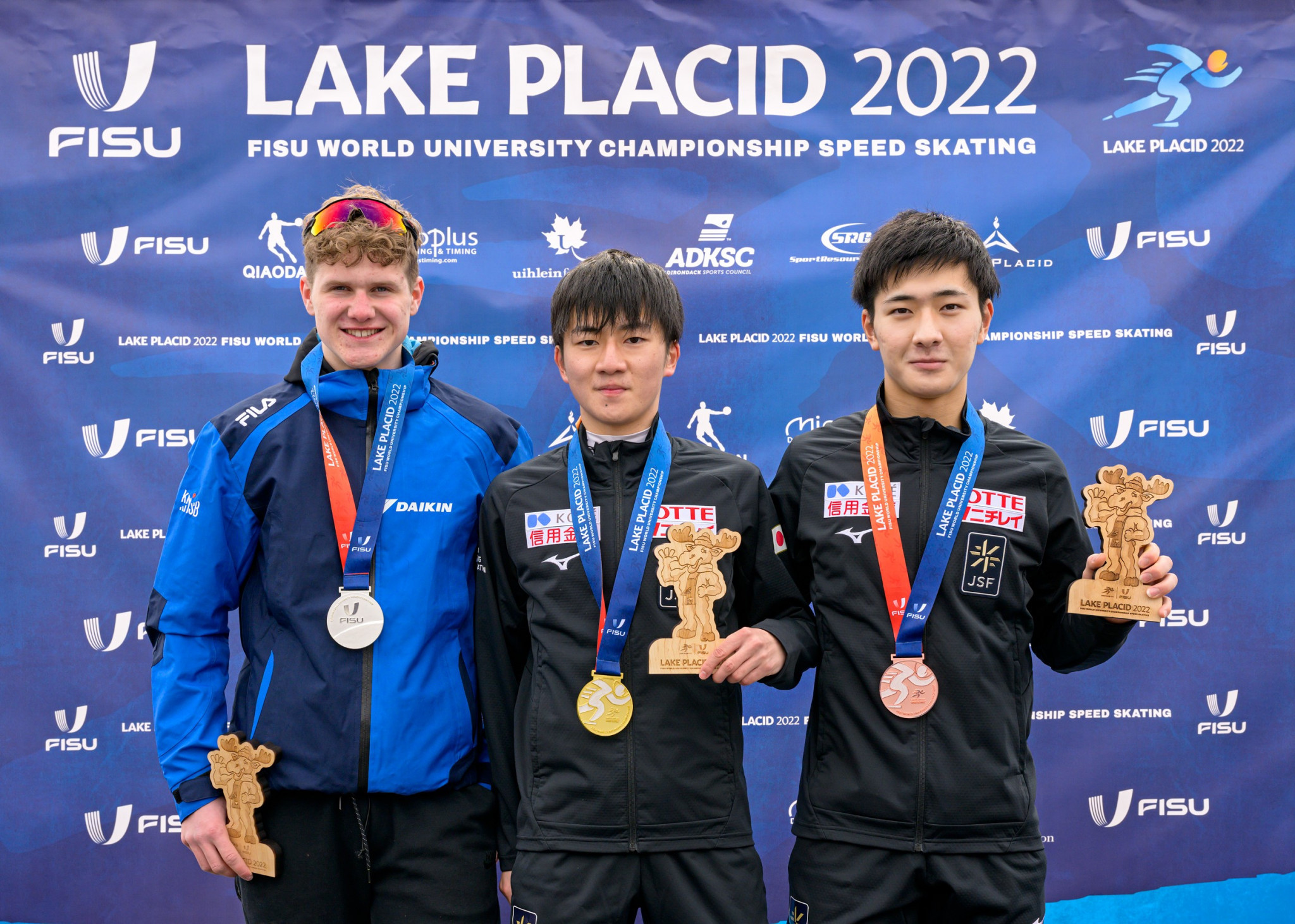 Yuto Tanigaki claimed gold in the men's mass start at the FISU World University Speed Skating Championship in Lake Placid ©John DiGiacomo/Placid Times Photography