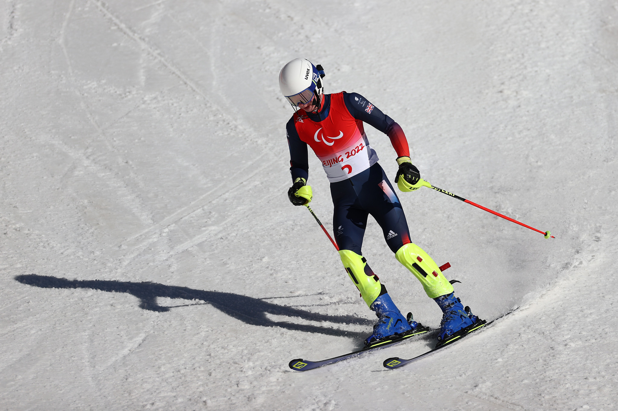 Britain's Neil Simpson won the bronze medal in the men's super combined vision impaired ©Getty Images