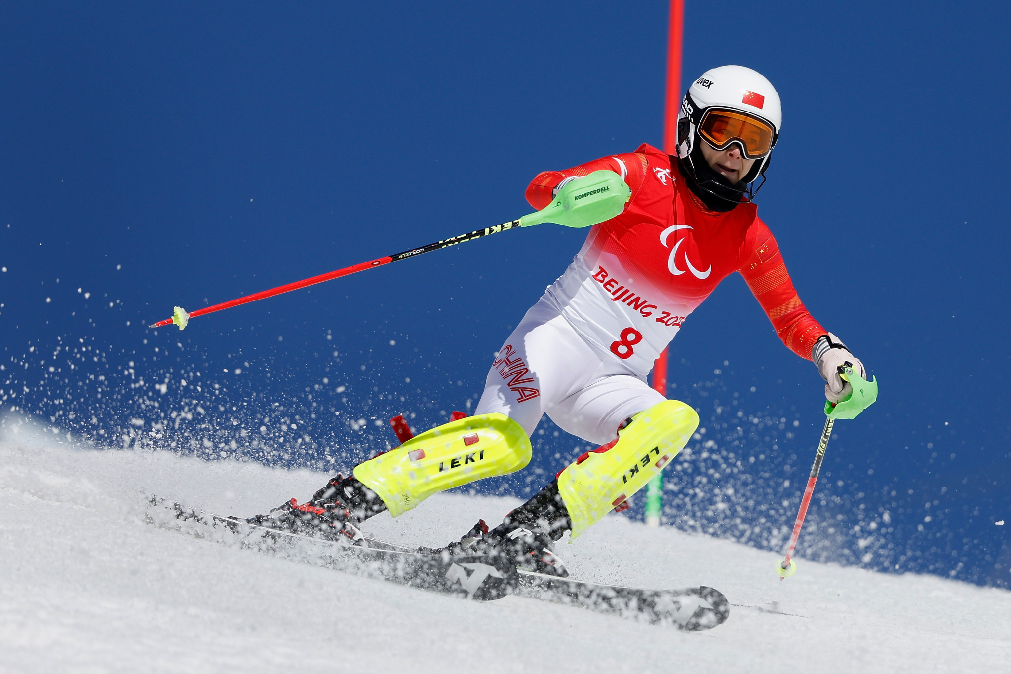 China's Zhu Daqing won the silver medal in the women's super combined vision impaired ©Getty Images