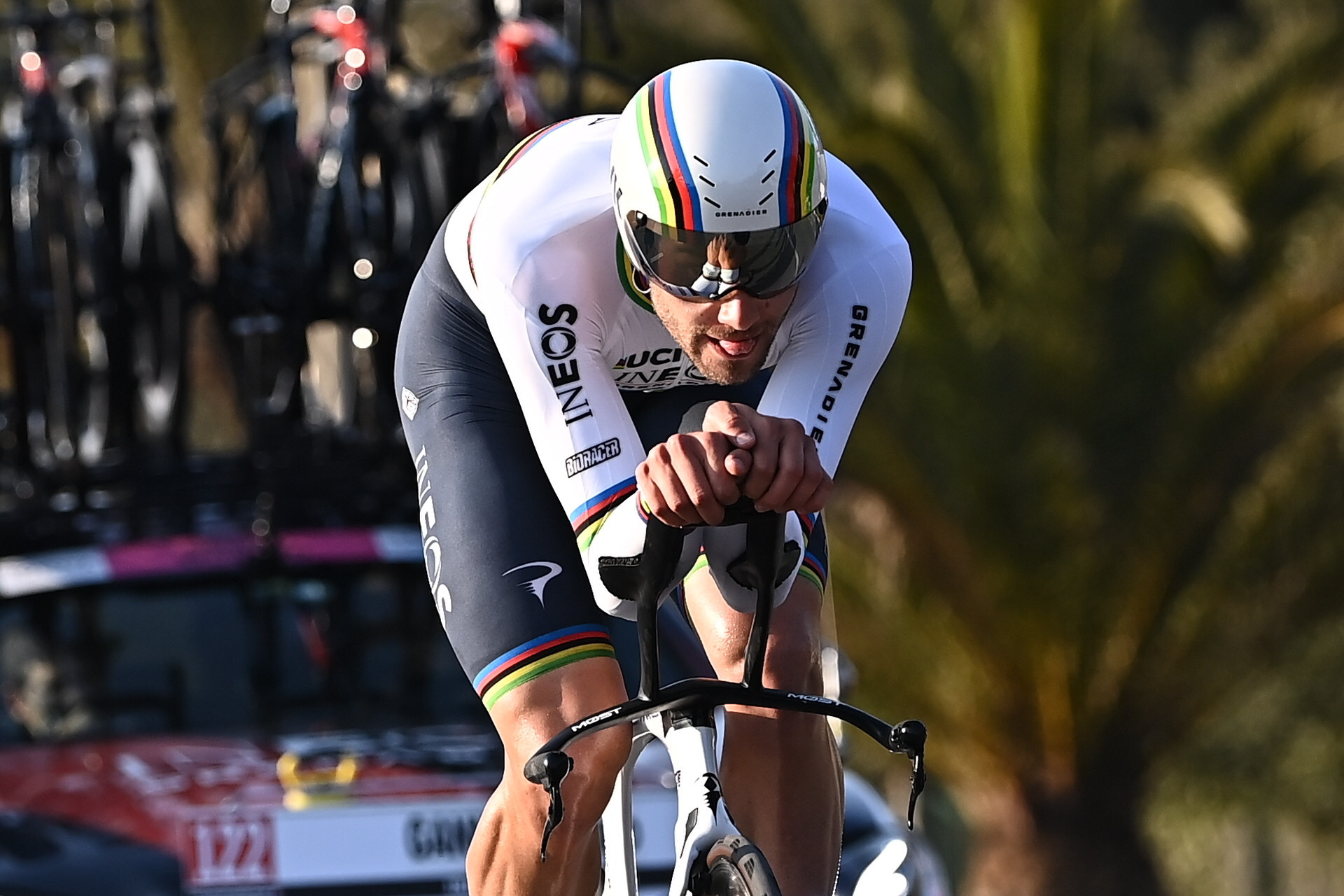 Ganna wins time trial to take first leader's jersey at Tirreno-Adriatico
