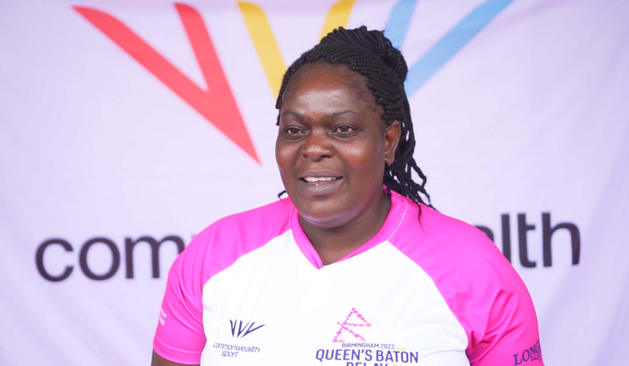 Mary Waya of Malawi, who competed in three Commonwealth Games netball tournaments has also carried the Baton on its journey ©Birmingham 2022
