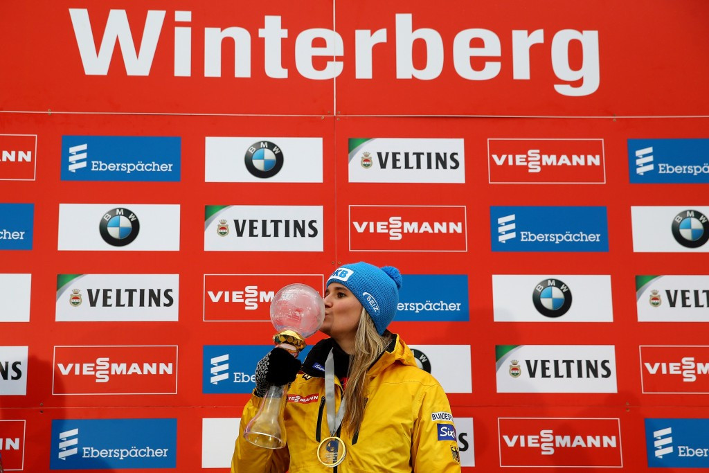 Geisenberger secures overall women's victory as Germany win all four Luge World Cup titles