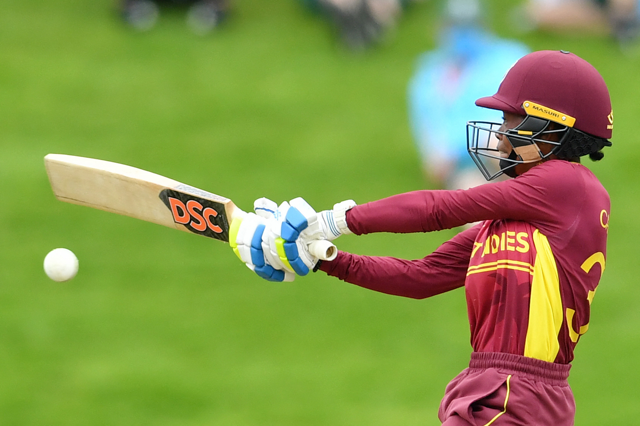 Shemaine Campbelle top scored for the West Indies as they pulled off their first ever victory over England in the Women's Cricket World Cup  ©Getty Images