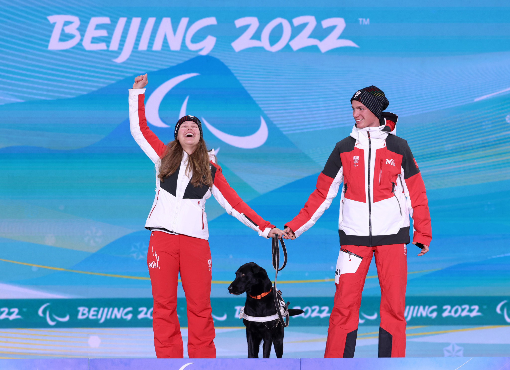Gold medallist Edlinger thanks guide dog "more famous than the Chinese President" in Paralympic Village