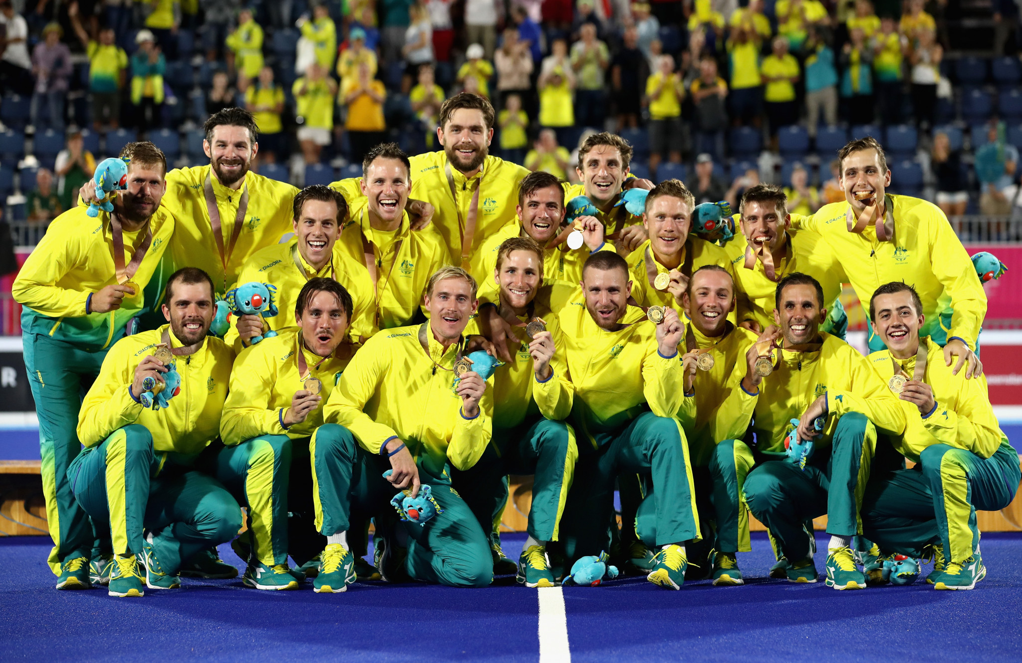 Australia's men's team won the Commonwealth Games gold medal for the sixth consecutive time and will be favourites again at Birmingham 2022 ©Getty Images