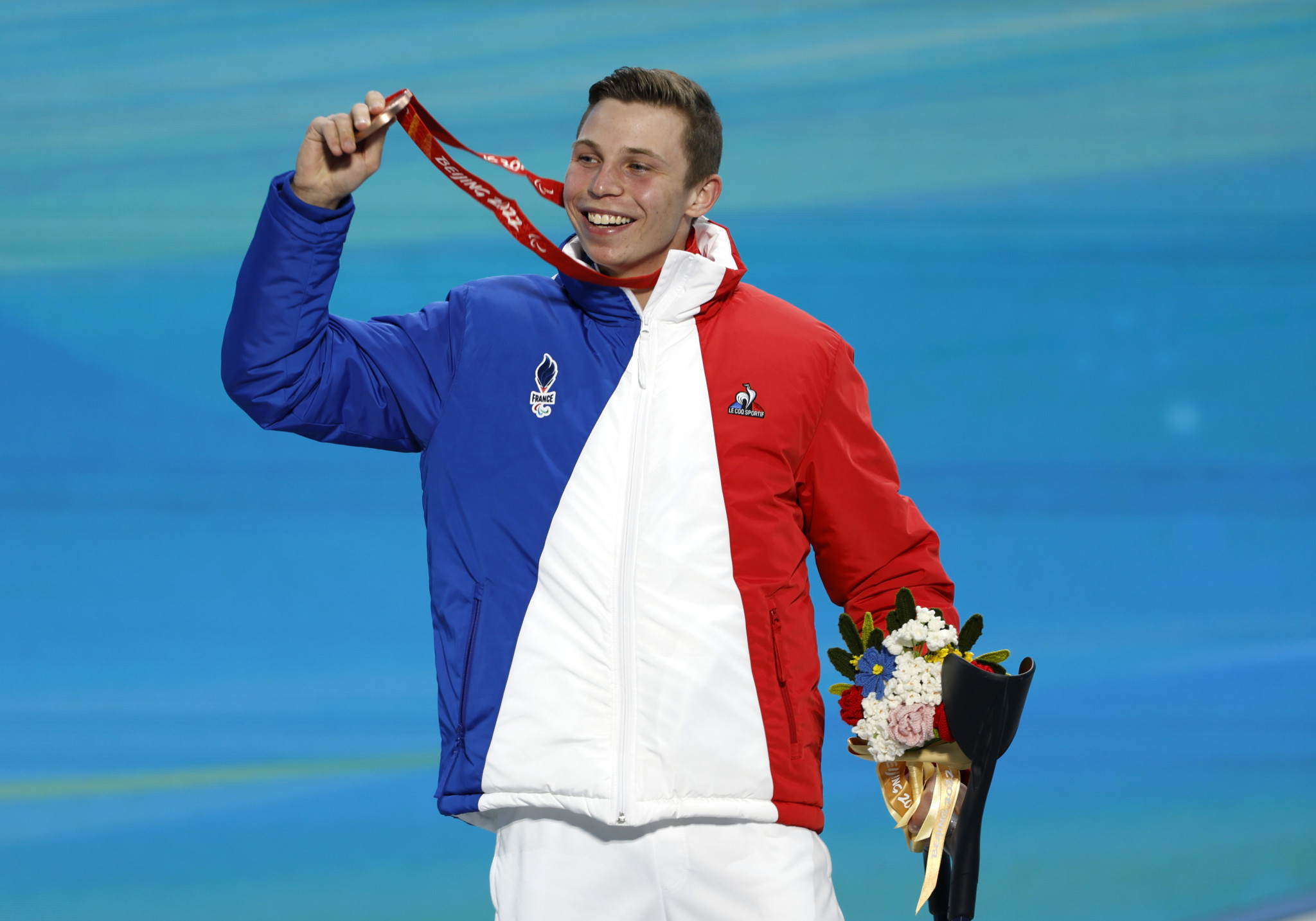 France's Arthur Bauchet backed up two gold winning performances with a bronze in the men's giant slalom standing ©Getty Images