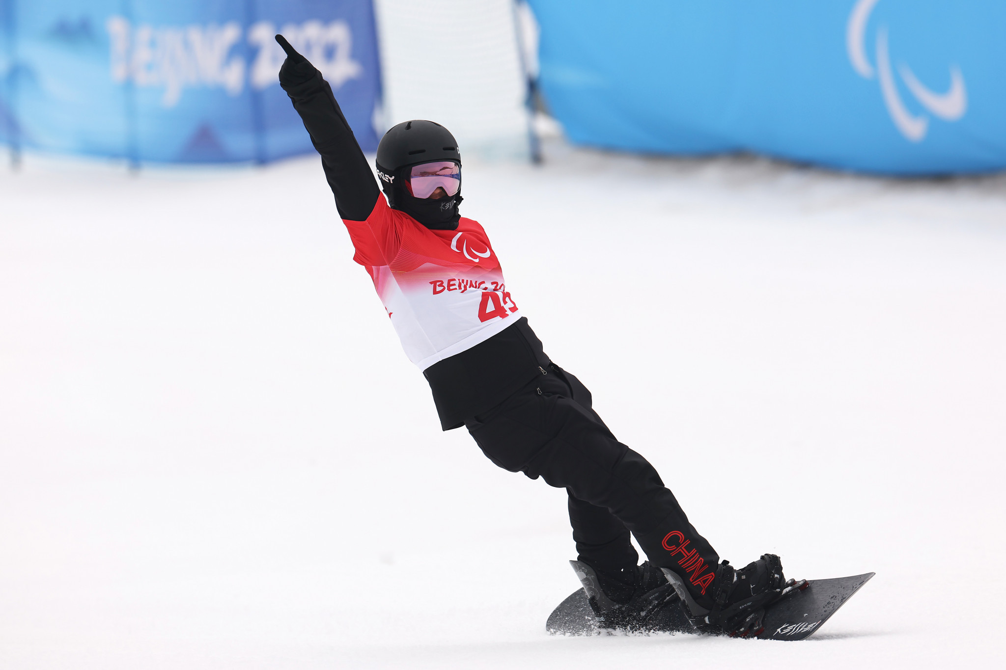 Sun Qi of China triumphed in the men's banked slalom SB-LL2 ©Getty Images