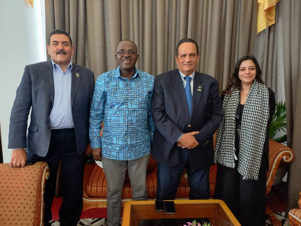 AASC President Ahmed Nasser, centre right, expects a resolution to the dispute ©Accra 2023